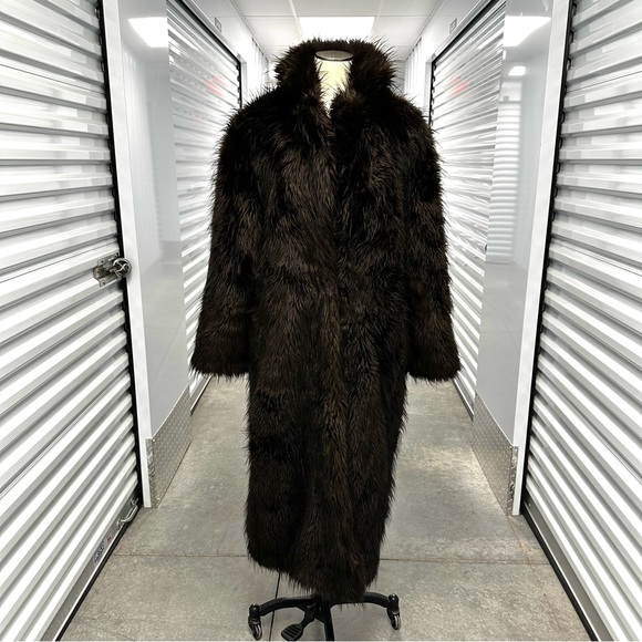 Vintage Newport News faux fur long coat M - Picture 4 of 11